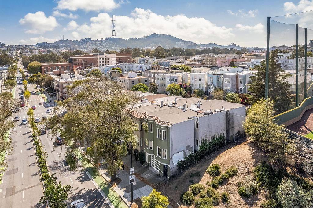 aerial view of home