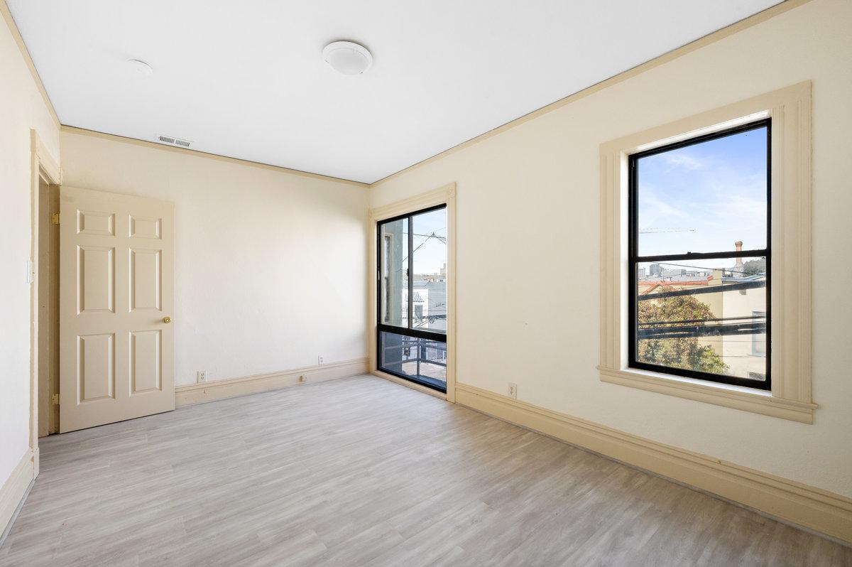 bedroom with windows