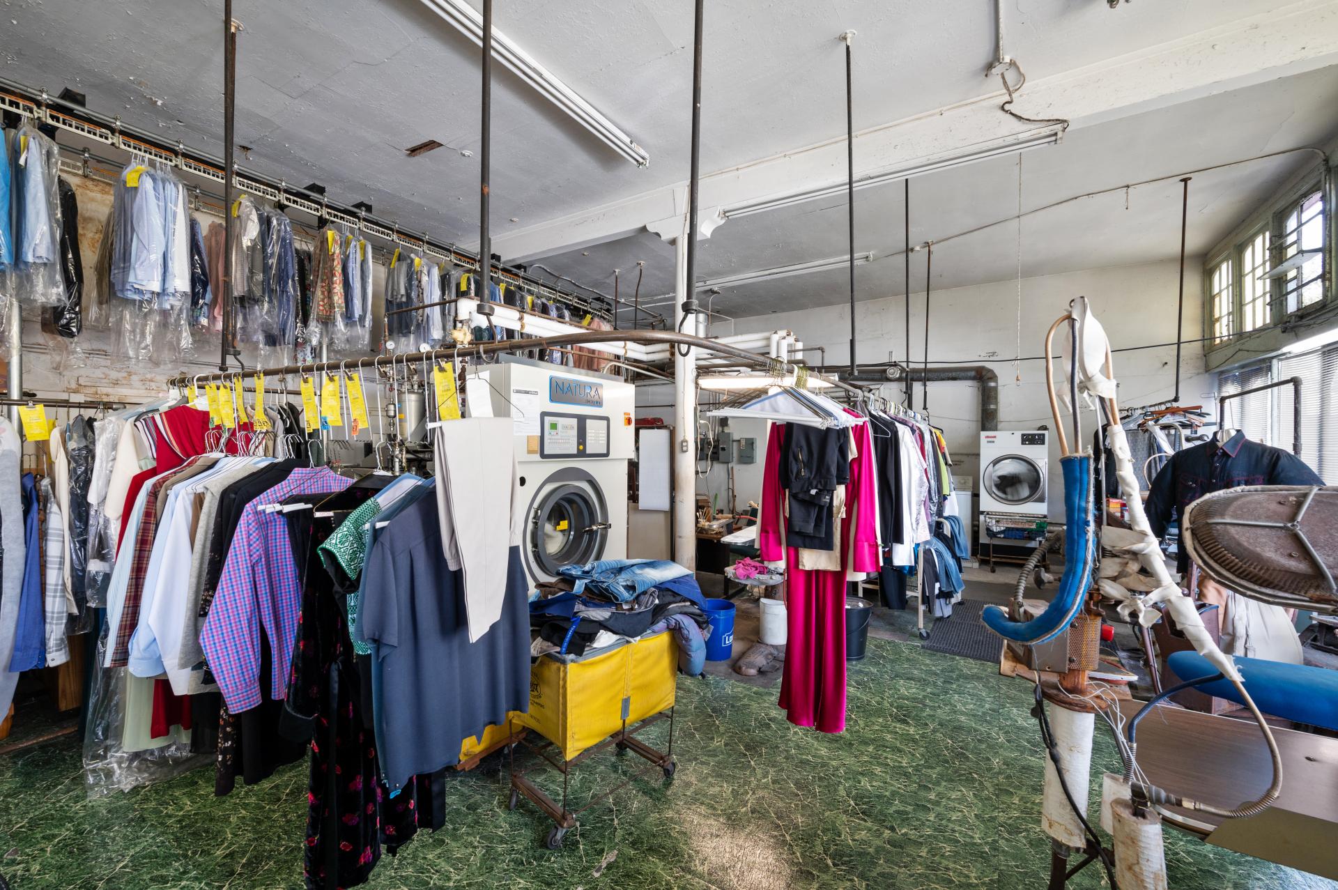 work room of cleaners